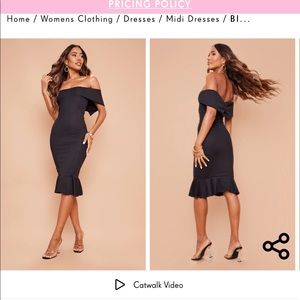 Pretty Little Thing Black Midi Dress